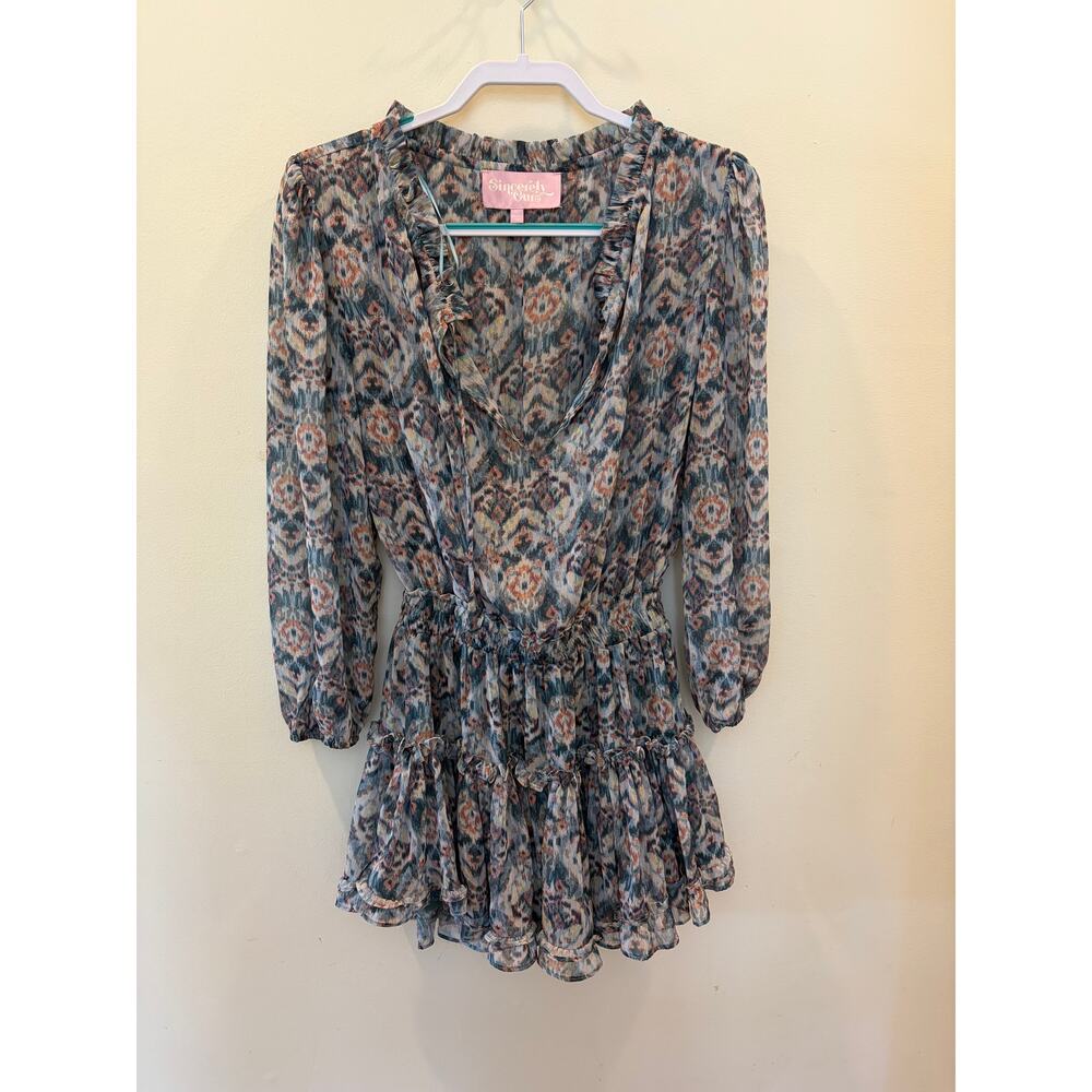 Sincerely Ours Ikat Print Mini Dress | XS